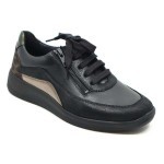 Solidus sneaker zwart leder/suède 65019 K